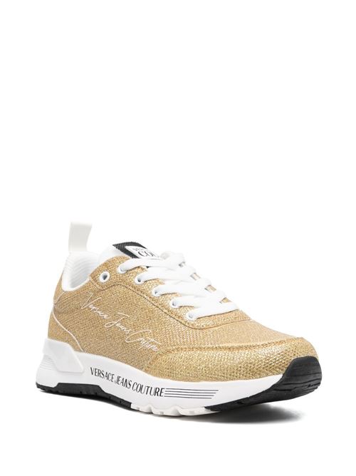 Sneakers donna metallizzata oro Versace jeans Couture | 75VA3SA3ZS907948